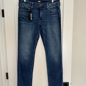 PAIGE Men's Dark Blue Lennox Jeans